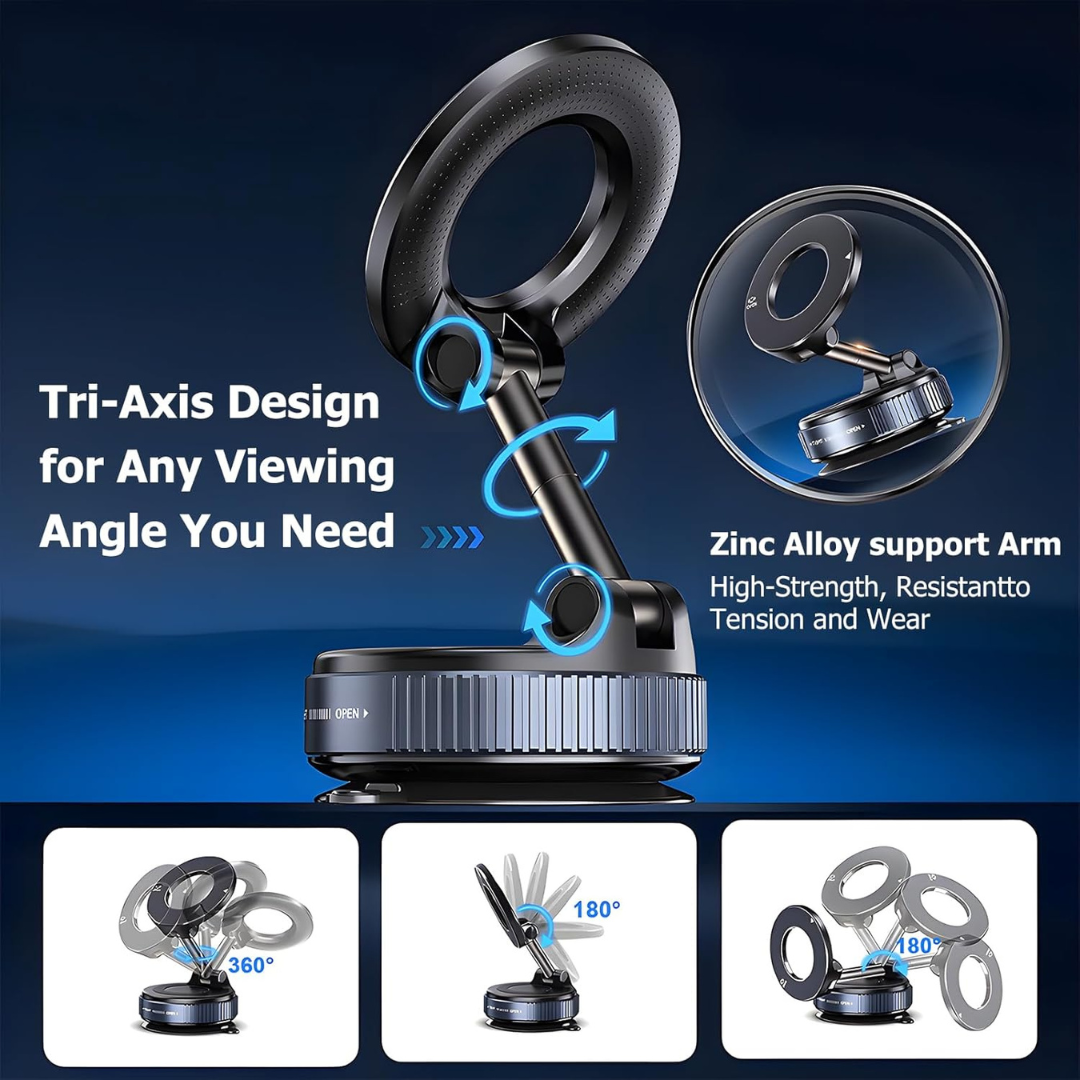 Magnetic Phone Holder – Strong Grip & 360° Rotation | حامل جوال مغناطيسي قوي